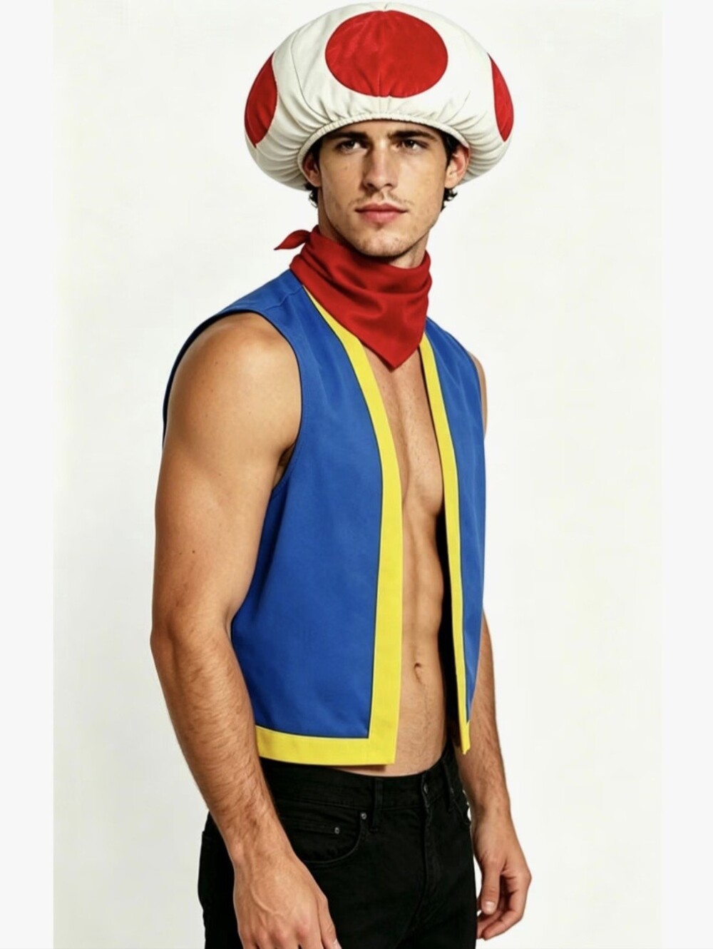 NIB Super Mario Brothers Toad 3 Piece Halloween Costume